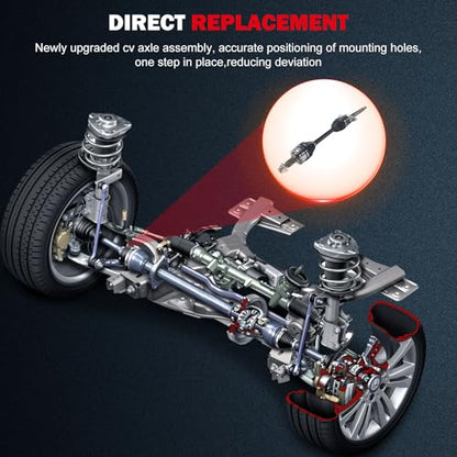 cciyu NCV12103 CV Axle Shaft Assembly Fit For Dodge Dart 2.0L,For Dodge | for Dart 2.4L 2013-2016 Front Right Passenger Side - size: 17-9589