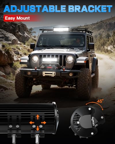 12Inch LED Light Bar with Wiring Harness Kit Spot Flood Combo Beam | 160W 30000LM LED Off Road Driving Work Lights Bar with 3Pin Rocker Switch for Je-ep Truck ATV UTV SUV UTE Pickup Tractor Golf - size: LEDKITO 12InC LED Light Bar Kits