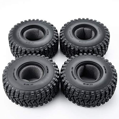 4pcs 2.2" Crawler Tires 125 * 50mm with Foam Insert for 1/10 RC Crawler Car Axial SCX10 TRX4 Wraith RBX10 RR10