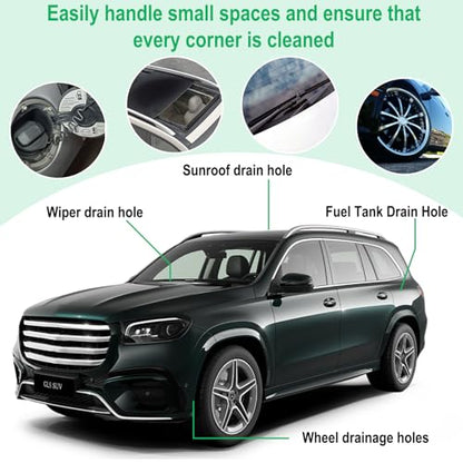 Auto Sunroof Drain Cleaning Tool, 120 Inch Flexible Tube Cleaning Brush | with Pipe Cleaning Brush, Injector Hose, and Injector Soft Drain Brush, Car Sunroof Cleaner for Drains, Sewers, Windshields - size: 120 Inch kits