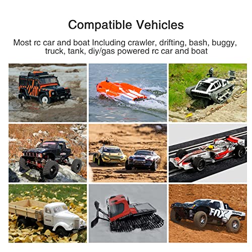 ATA HOBBY DUMBORC 2Pcs X6FG(Built in Gyro) 6 Channels 2.4GHz RC Receiver | For DUMBORC X6, X6PM-350 Transmitter, RC Car, Boat, Tank, Drifting Car - style: 2 Pcs-X6FG(Built in Gyro)