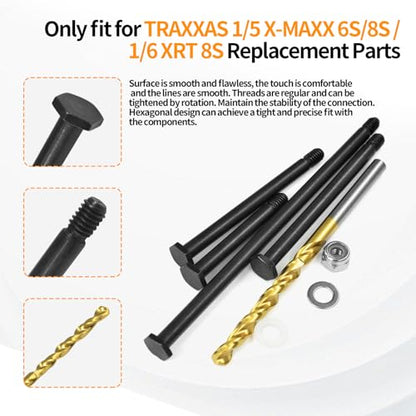 Suspension Screw Pin Set for TRAXXAS 1/5 X-MAXX 6S/8S / 1/6 XRT 8S Replacement Parts