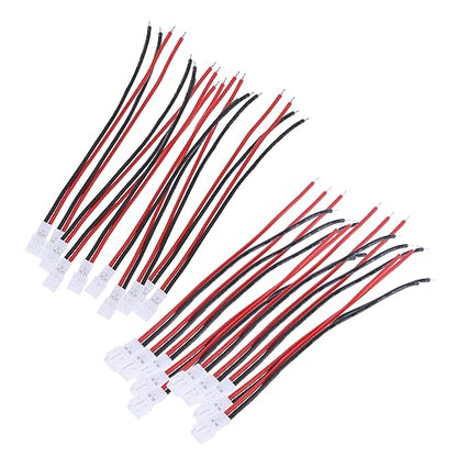 INOOMP 20Pcs Ultra Soft Silicone Battery Connector Wires with Male and Female Adapters High Temperature Resistant Power Cables for Rc Boat Car and Aircraft Connections