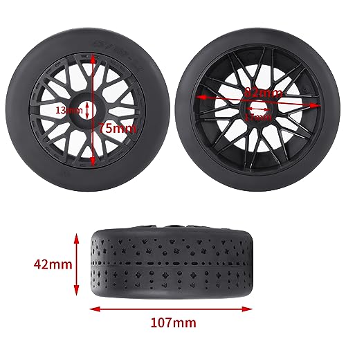 1/7th RC Car Wheel Rims Tires Upgrades for 1/7th RC Car Arrma Limitless F1，4PCS