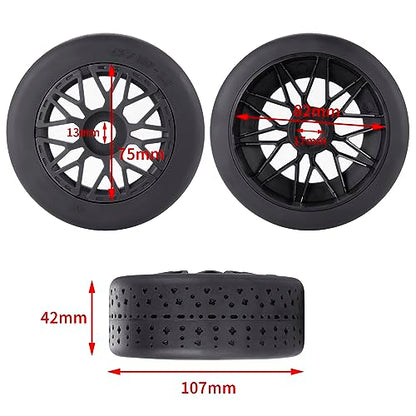 1/7th RC Car Wheel Rims Tires Upgrades for 1/7th RC Car Arrma Limitless F1，4PCS