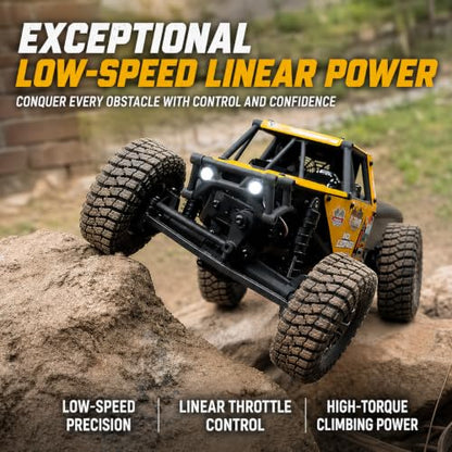 UDIRC Upgraded UCX2405PRO 1/24 Brushless RC Crawler, FOC 4WS RC Rock Tuck | FOC Outrunner Motor, 2-Speed, Cruise Control, RTR 4x4 RC Crawler, Upgraded Drag Brake, Hall Effect Radio & Foam-Filled Tires