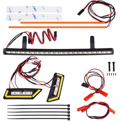 RCLIONS RC Car Headlights Taillight Roof Lights Front&Rear Lamp Kit for ARRMA Mojave 6S EXB 1/7 Monster Truck Upgrades Parts