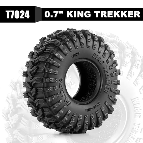 INJORA 40 * 15mm 0.7" King Trekker Tires for 1/30 Axial SCX30 (T7024)