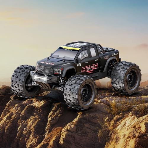 Remote Control Truck - ZD Racing MT-16 1/16 Scale Brushless Vehicle, 80km/h High Speed 4WD Monster Car, All-Terrain Off-Road Vehicle with Aluminum Chassis, Gift for Adults & Teens