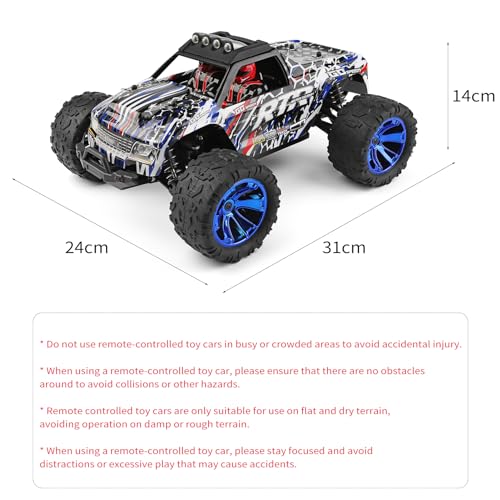 GoolRC WLtoys 144018 RC Truck, 1/14 Scale Remote Control Car, 4WD 35KM/H High Speed RC Car, 2.4GHz All Terrains Off Road Rock Crawler Truck with 2 Batteries for Adults