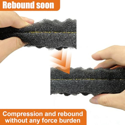 Craedli Soft Foam Wheel Brush, Car Detailing Rim Cleaner Tool (Black) | Non-Scratch Wavy Sponge Head, Long-Reach Wheel Scrubber Brush, Ergonomic Grip Handle, Versatile Deep Cleaning Application - color: Black