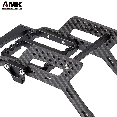 AMK Thickened 3.5mm Carbon Fiber SCX10 Chaissis Frame Rails DIY 313mm Wheelbass 1/10 RC Crawler Body LCG Builder Kit Axial SCX10 I II Upgrades(Frame Rails) - color: Frame Rails