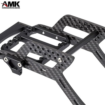 AMK Thickened 3.5mm Carbon Fiber SCX10 Chaissis Frame Rails DIY 313mm Wheelbass 1/10 RC Crawler Body LCG Builder Kit Axial SCX10 I II Upgrades(Frame Rails) - color: Frame Rails