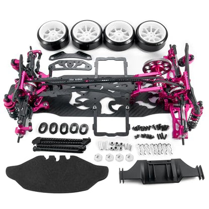 1/10 Alloy & Carbon AWD 4WD Drift Racing Car Frame Body Kit | For Sakura D4, RC Road Drift Car, Upgrade Parts