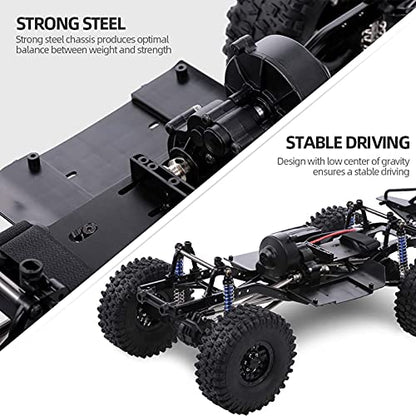 313mm Wheelbase Chassis Frame w/Tries for 1/10 AXIAL SCX10 II 90046 90047 RC Crawler Climbing Car DIY - size: with Tires