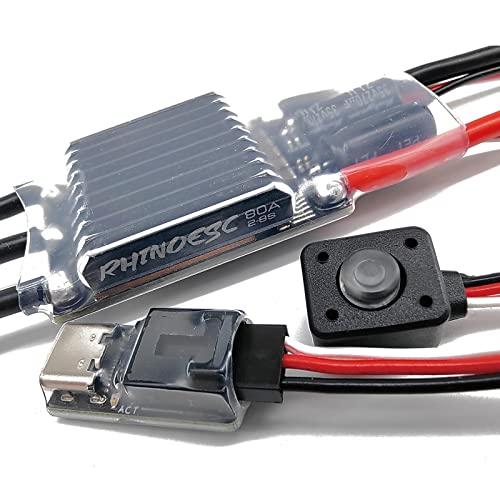 AM32 Crawler ESC 80A Power System 2-8S BEC 5.20-8.2V Adjustable for 1/8 1/10 Scale Cars Crawler Car Axial SCX10 Traxxas TRX-4 TRX-6 (Crawler AM32 80A ESC) - color: Crawler Am32 Esc