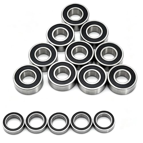 15pcs Rubber Sealed RC Ball Bearings Kit 5x8x2.5mm 5x11x4mm Compatible with Tamiya Grasshopper Lunchbox Hornet 1/10 RC Car Upgrade Parts