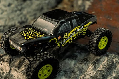 HOBBYPLUS Helidirect 1/18 RC Crawler - CR18P PRO Brushless Juice Up 4x4 RTR w HBW Electronics 2.4GHz 4CH TX 3S Lipo Battery - Remote Control Car 1/18 RC Rock Crawler 4WD Off-Road for Adults - Yellow