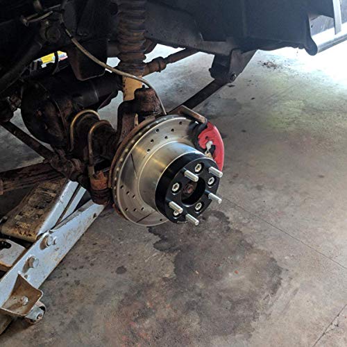 Dynofit 1Pc 5x4.5 to 5x5 Wheel Adapters for Je/ep Spare Tire Jk Wk Wj Xk Wheels on Tj Yj Kk Xj Mj Kj Zj, 5x114.3mm to 5x127mm 1.25" Forged Conversion Wheel Spacers 1/2" Thread Adapter