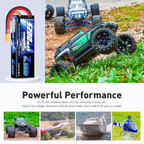 Zeee 2S Lipo Battery 7.4V 5200mAh 50C Battery with XT60 Plug (2 Pack)