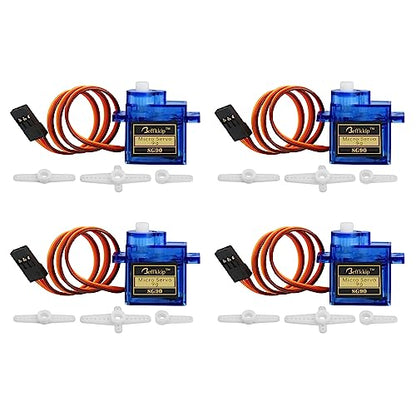 4Pcs SG90 9g Micro Servos for RC Robot Helicopter Airplane Controls Car Boat - style: 4PCS