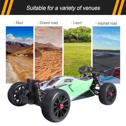 RC Buggy Wheels and Tires with 17mm Hex for 1/8 Arrma Typhon 6S BLX Losi 8IGHT HPI Racing Trophy Brushless RC Off Road Car, 4PCS
