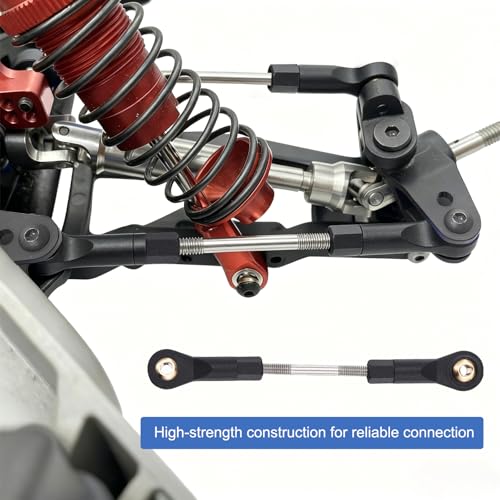 MECCANIXITY 2Pcs Adjustable Turnbuckles Camber Links, 69-79mm Turnbuckle Rod Steering Servo Linkage with M3 Ball Head Rod Ends for RC Car Replace Parts DIY - size: 69-79mm