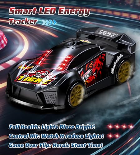 3-in-1 RC Drift Car Set - 2.4GHz Battle Remote Control Car, 2 Player Chase & Shoot Game, Parent-Child Interactive Toy Car, for Kids Ages 6+ (Black) - color: Black
