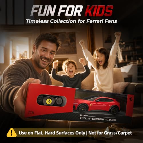 BEZGAR 1:24 Official Licensed Ferrari Purosangue RC Toy Car | Official Ferrari replica,2.4G stable signal,rubber racing tires,ideal gift toy for boys ages 4-7, 8-12 and adults - color: Ferrari-1:24 Ferrari Purosangue