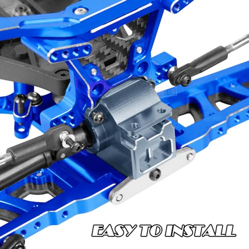 Transmission Case Gearbox Upgrades Part for 1/10 Slash/Stampede/Hoss/Rustler VXL 4X4,Aluminum Front Rear Transmission Case Gearbox Hops Ups,Titanium - color: Titanium - Upgrades