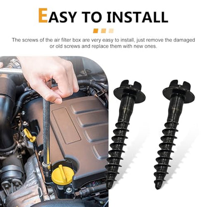 5PCS Air Box Screw, Stainless Steel Air Filter Housing Retaining Bolts, Compatible with Chrysler, Chevrolet, Jeep, Dodge, Pontiac, Air Filter Box Screws Replaces BAS01003, 6509605AA
