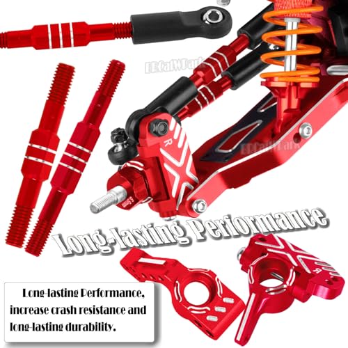 RC Upgrades Part for 1/10 Slash 2WD (VXL),A-Arm,Shock Absorber,Drive Shaft,Caster Block,Steering Blocks,Stub Axle Carriers,Steering Bellcranks,Links,Shock Tower,Front Bulkhead,Red - color: Red - (Upgrades)