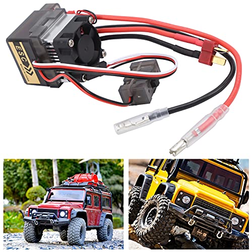 VGEBY RC Brushed ESC, High Voltage Version 320A Two‑Way Brush ESC with Brake Cooling Fan for Vehicle Ship Model Brushed Esc 12V Brushed Esc 3S-6S Brushed Esc 1/8