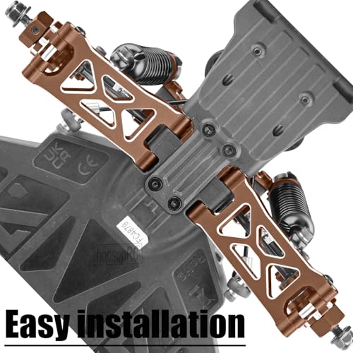 Upgrade Parts for 1/16 Mojave GROM 223S DSC 4X4 RTR,RC Shock& Arms&Drive Shaft CVD&Steering Knuckle Kit&Shock Tower&Adjustable Links&Steering Block&RC Gearbox&Sway Bar Kit,Bronze - color: Bronze(for 1/16)
