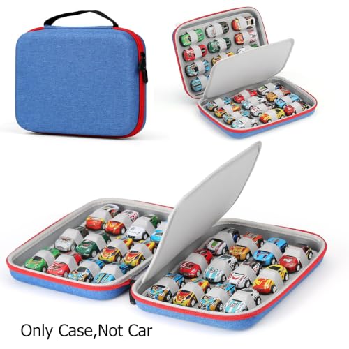Hard Car Storage case for Diecast Cars, Storage Bag Compatible with 24 Diecast Cars, Matchbox Cars, Mini Cars, Diecast Cars Storage for Kids （Only Box）