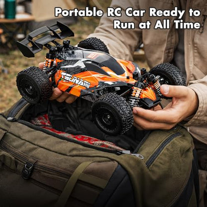 RC Cars 1:18 High-Speed RC Off-Road Truck for Adults & Boys,36KM/H RC Car with Metal Drivetrain, Dual Rechargeable Batteries, Splash-Proof Electronics, Portable Remote Control Car for Outdoor Fun Gift