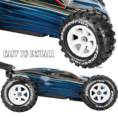RC Wheels and Tires Off Road Monster Truck TRX E-REVO Summit HPI SAVAGEGT-2XS REDCAT Volcano-16 for 1/12 1/14 1/16 E-REVO RC 16208 16209 16210,Rc Plastic Wheels,White - color: White- (Rc Wheelstires)