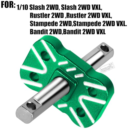 Aluminum Differential Locker Spool Diff Locker Mounts Set Upgrades Part for 1/10 Slash/Rustler/Stampede/Bandit 2WD(VXL),Sealed Differential Case Hops Up.Green - color: Green(for 1/10)