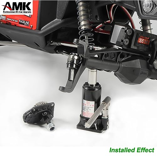 AMK Steel Rear Thickened Capra Driveshaft 4.4mm Bold UTB10 CVD Drive Shaft with Portal Stub Axles for 1/10 RC Crawler Axial Capra F9 Upgrades (Front + Rear + 4Pcs Stub Axle) - color: Front + Rear + 4pcs Stub Axle