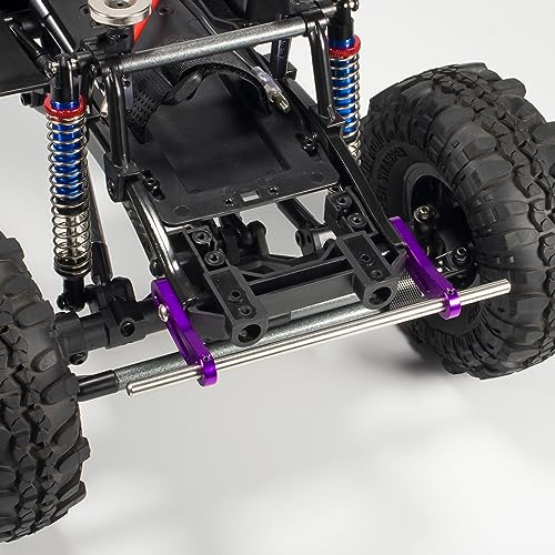 AMK RC Bumper Aluminum Alloy Modular 1/10 RC Crawler Bumper Front Rear Bull Bars for 1/10 RC Crawler LCG Rigs Builds TRX4 SCX10 Gspeed Power Wagon Body DIY (1/10 RC Crawler Bumper Black)