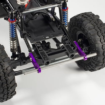 AMK RC Bumper Aluminum Alloy Modular 1/10 RC Crawler Bumper Front Rear Bull Bars for 1/10 RC Crawler LCG Rigs Builds TRX4 SCX10 Gspeed Power Wagon Body DIY (1/10 RC Crawler Bumper Black)