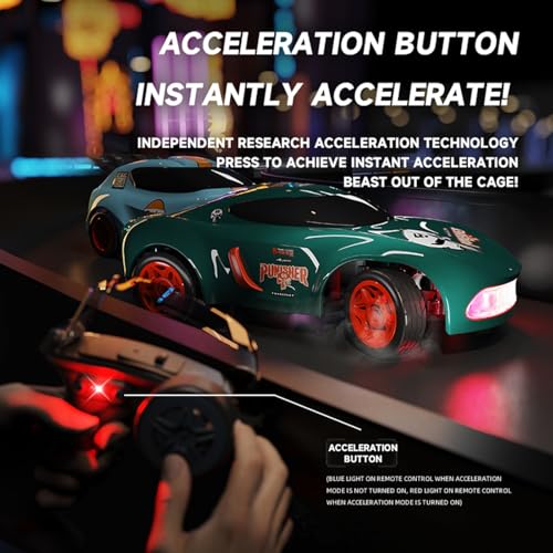 Mini RC Car, 1:64 Scale Toy Car & Remote Control Integrated Design. - color: Blue