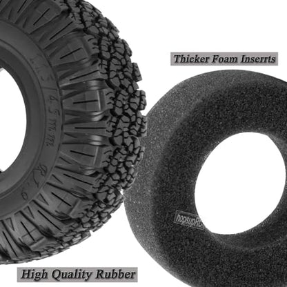 1.9 Beadlock Tire for 1/10 RC Crawler SCX10 90046 AX103007 TRX4 TRX6 Gen7 8 D90 VS4-10 MST CFX, Aluminum Deep Wheel w/Rubber Tires&Super Heavy Brass,1.9" Wheels and Tires,Colour - color: Colour（4pcs）