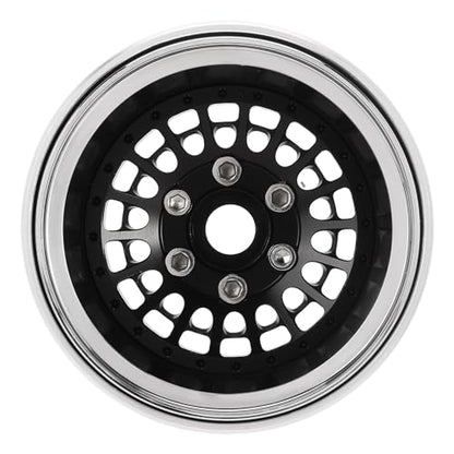 INJORA Turbine 1.9" Aluminum Wheel Offset -10mm for 1/10 RC Crawler（Black - color: Black