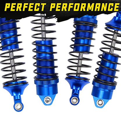 RCAWD Shock Absorber Front Rear for LOSI 1/10 Lasernut U4, Tenacity DB Pro, TENACITY TT Pro 4WD SCT Upgrades, RC Shocks Damper 90mm 100mm, Hop Ups Parts #LOS233011, LOS03028, LOS03027, LOS03019 Blue - color: Blue