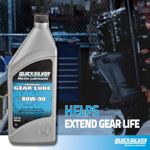 Quicksilver by Mercury Marine 80W-90 Premium Gear Lube, Marine Engine, 2.5 Gallon - size: 2.5 Gallon
