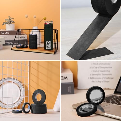 6 Rolls Fine Line Tape 1/16, 1/8, 1/5, 2/5, 1/2, 3/4 Inch x 55 Yard Fineline Masking Tape Painter Adhesive Automotive for DIY Car Auto Paint (Black, Mixed Sizes) - color: Black, size: Mixed Sizes