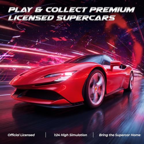 BEZGAR 1:24 Official Licensed Ferrari SF90 Stradale Remote Control Car | Official Ferrari Toy Car replica,2.4G stable signal,rubber racing tires,ideal gift toy for boys ages 4-7, 8-12 and adults - color: Ferrari-1:24 Ferrari Sf90 Stradale