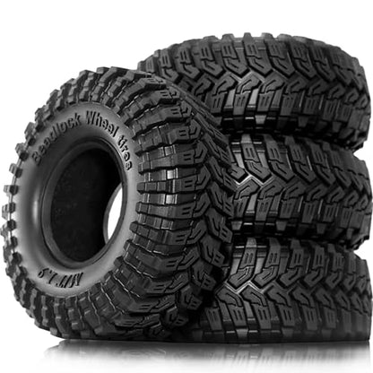 REDSPIDER • Rubber 1.9'' Crawler Tires 1/10 RC Crawler Tires OD 4.53'' for 1/10 RC Crawler Car TRX4 TRX6 Axial SCX10 90046 SCX10 III AXI03007 Tamiya CC01 D90 D110