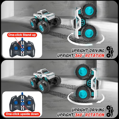 Amphibious Remote Control Car Monster Truck Toys, 1:16 Waterproof RC Cars 4WD, All Terrain Pick-up Truck Car Toy for Boys Kids Birthday Age 6 7 8 9 10 11 12+